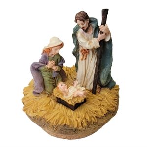 New Vintage Home Interiors & Gifts HOMCO Christmas Nativity Candle Topper